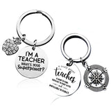 Teacher Keychains A Truly Great Teacher Is Hard To Find Pendant Keyring Jewelry for Teachers Day Gift