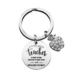 Teacher Keychains A Truly Great Teacher Is Hard To Find Pendant Keyring Jewelry for Teachers Day Gift