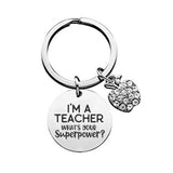 Teacher Keychains A Truly Great Teacher Is Hard To Find Pendant Keyring Jewelry for Teachers Day Gift